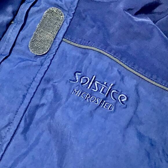 Solstice Microshed Blue Velcro Zippered Ski Snow Jacket Parka Size Large - Picture 6 of 16